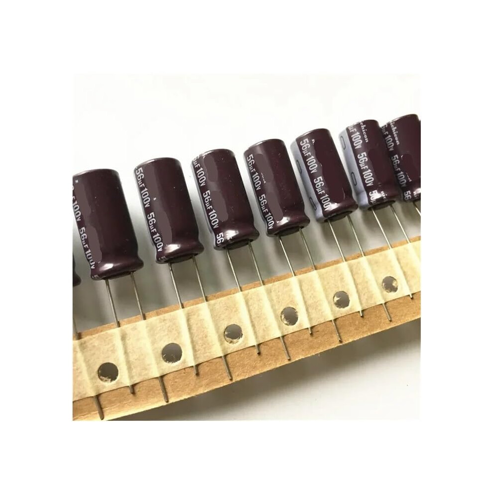 10Pcs 56Uf 100V Pm Series 10X20mm Low Impedance Long Life 100V56uf Aluminum Electrolytic Capacitor 9001264166465