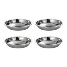 Plats de service alimentaire en acier inoxydable, gobelets-12cm