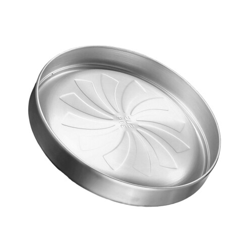 Zweischichtige Edelstahlplatte, hitzebeständiges-Silber 23cm