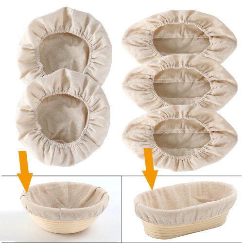 Breathable Cotton Linen Liners Bread Making Tool-25 by 15 by 8 2