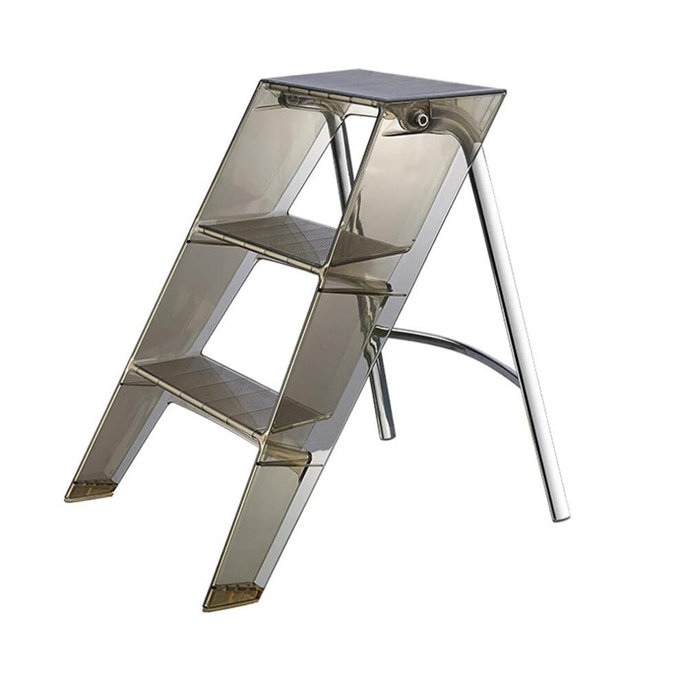 Acrylic Step Stools 3Step Folding Ladder Chair For Adults Portable Bedside Bathtub Stool Flower Stand And Photo Props 9339159700174
