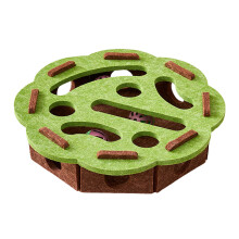 Filzkatzen-Puzzlespielzeug mit abnehmbaren-Grüne Blumenform