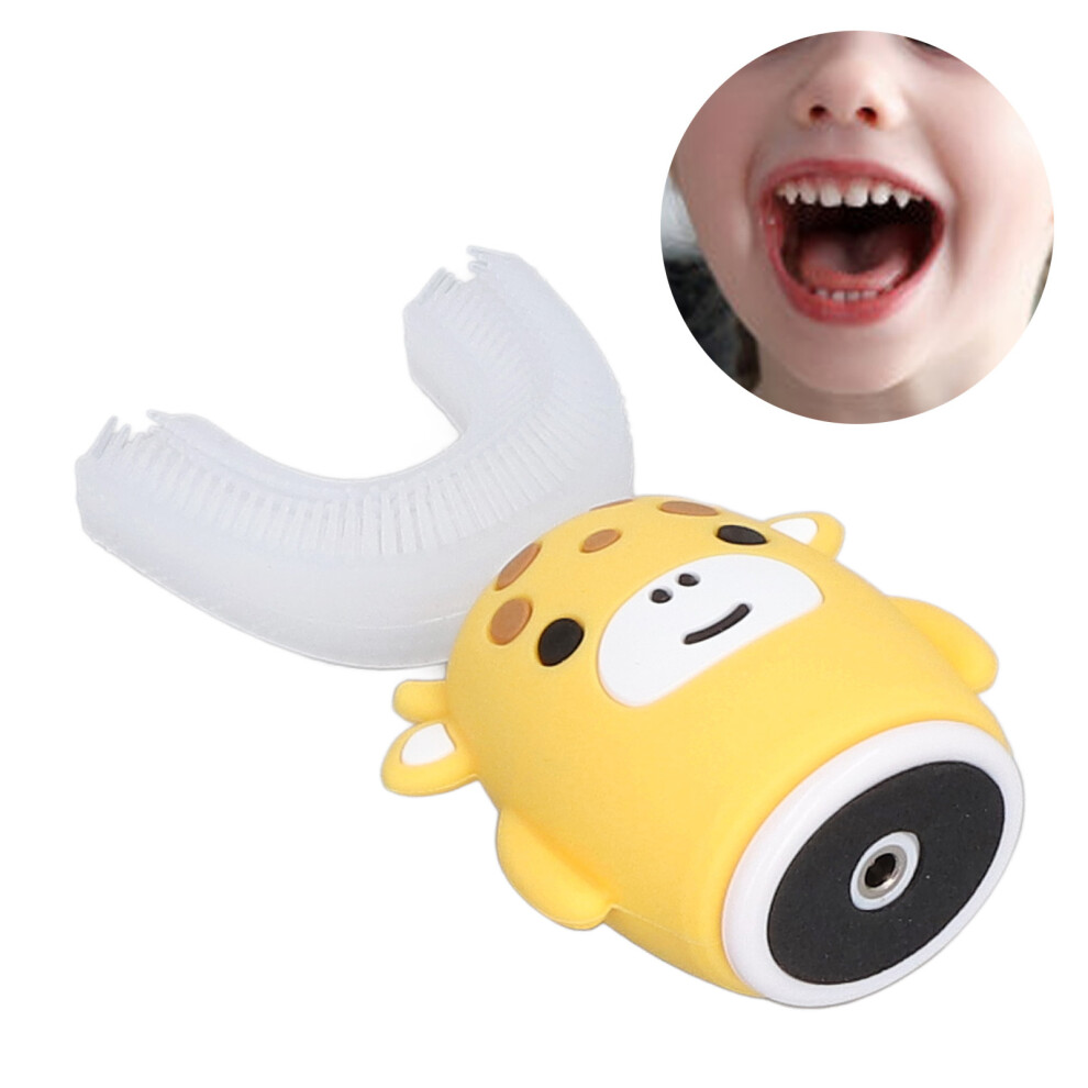 U Shape Kids Electric Toothbrush IPX7 Waterproof 360 Cleaning USB Powered