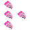 4Sets Make-Up Set Voor Kinderen Rood Wateroplosbaar Speelgoed 7