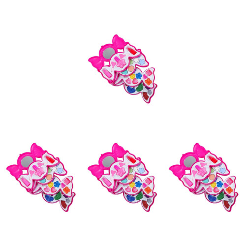 4Sets Make-Up Set Voor Kinderen Rood Wateroplosbaar Speelgoed 1