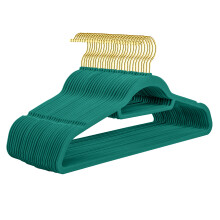 Perchas de terciopelo para la organización del armario, perchas flocadas con superficie de terciopelo antideslizante y barra para corbata