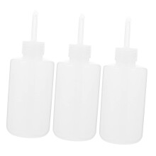3 pieces squeeze bottles for tattoo eyelash extension studios lightweight durable PET bottles with long spout for precise cleaning easy handling
