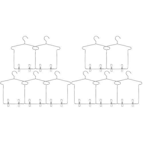 10 Sets Kleiderbügel Für Puppenkleidung Mit Clip 2