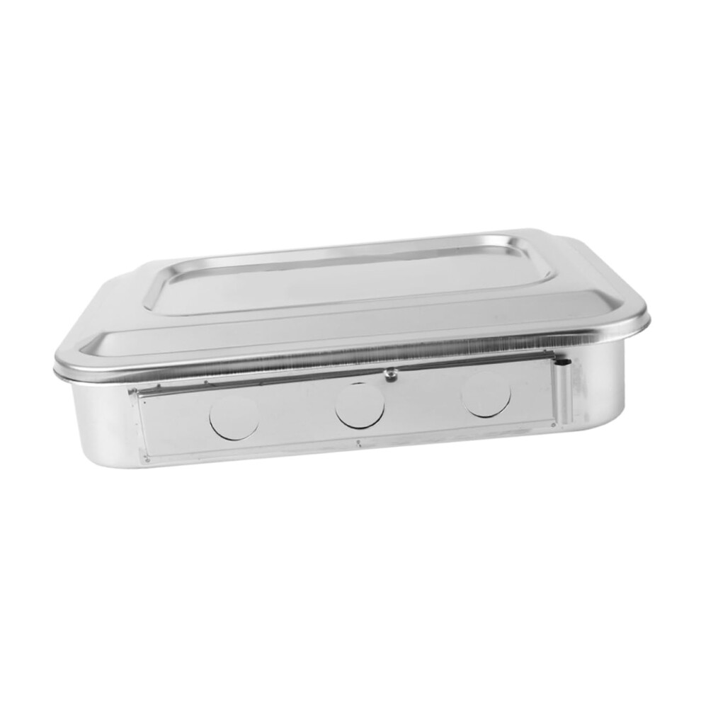1 piece disinfection box with lid holes square disinfection tray for beauty industry durable versatile usable for thermometer