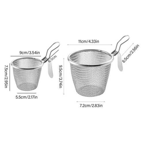Panier passoire polyvalent en acier inoxydable 304, 2 paquets, 2