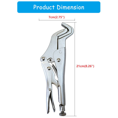Grip Pliers Solid Pipe Clip Repair Welding Pliers Adjustable Jaw 2