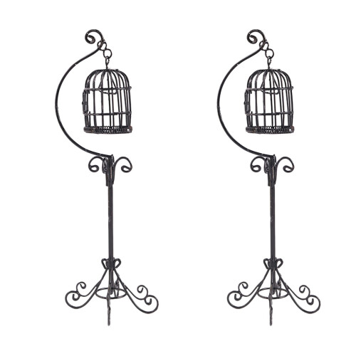 2Stk Mini Vogelkäfig Modell Deko Accessoire 1