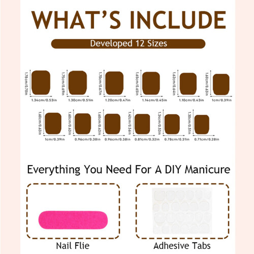 Trendy Short Press on Nail Manicure Artificial Nail Quick And 2