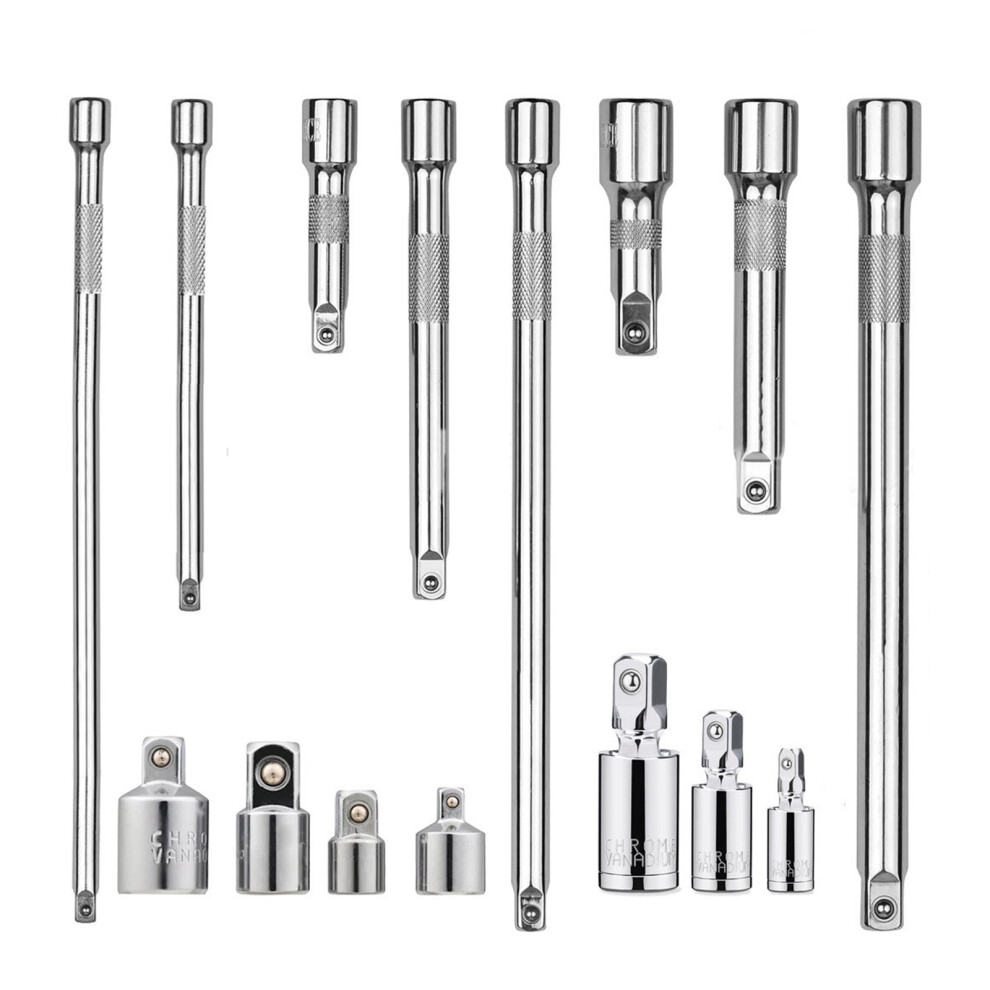 Efficient 1/2Inch 3/8Inch 1/4Inch Extension Bar-15 Piece Set 7696001039212