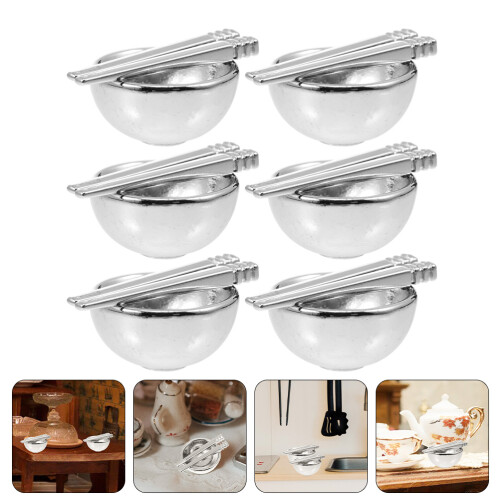 6 Sets Mini Holzstäbchen Schüssel Modelle Für Kreative 2