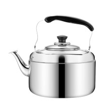 Stainless Steel Whistling Tea Kettles 5L Cool Handle Stove  Water Kettle For Home Kitchen Cafe Silver