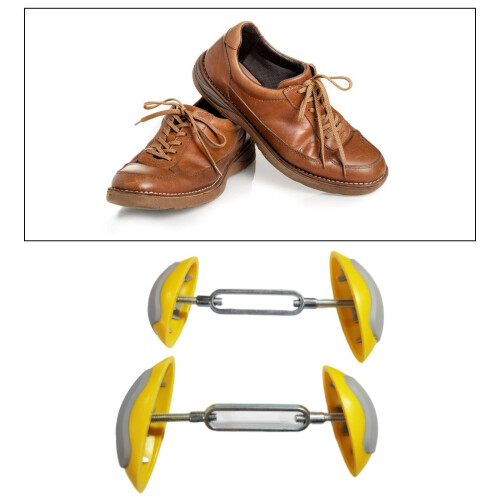 2 Stück verstellbare Schuhformer für hochhackige-Zitronengelb 2