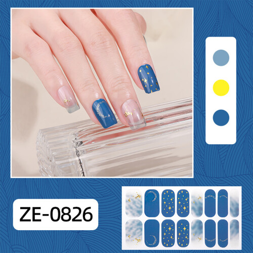 French Tip Gels Nail Strips Gradient Gels Nail Sticker-0832 2
