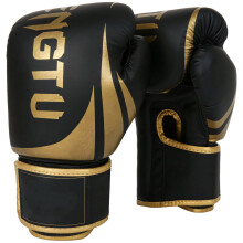 Teen Boxing Gloves, BlackGold , 227 g, tearresistant, padded foam for training, elastic wrist support, suitable for 1417 cm hand length.