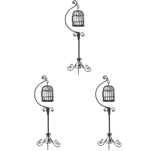 3 Stuks Mini Vogelkooi Model Decoratief Accessoire 1