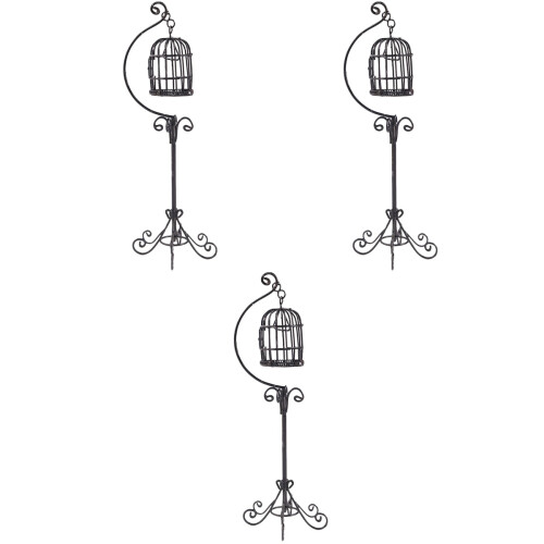 3 Stuks Mini Vogelkooi Model Decoratief Accessoire 2