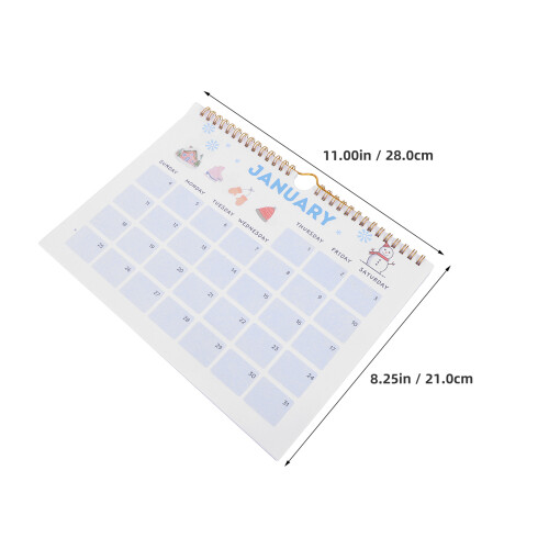 Minimalist Wandkalender 2026: Maandelijkse Engelse Kalender Met Ringband 2