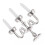 2Stk Silber Kerzenhalter Mini Modell 11