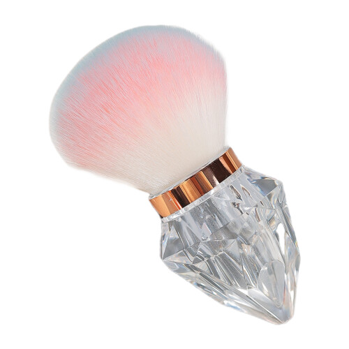 Nagelstaubbürste mit weichen Borsten und kristallförmigem-Rosa
