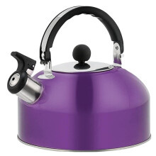 Teapot Whistle Stovetop Kettle 3L Capacity Stainless Steel Purple Gas Or Stove Compatible 18.5x19cm