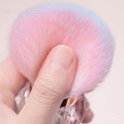 Nagelstaubbürste mit weichen Borsten und kristallförmigem-Rosa 2
