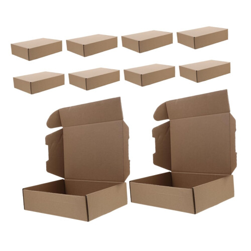 Pack of 10 Cardboard Boxes Corrugated Small Mailboxes Shipping Boxes