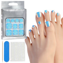 Appuyez sur les ongles des orteils yeux de chat faux-style4