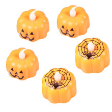 Halloween Pumpkin Lights Electronic Decorative Pumpkin Lanterns Pumpkin Party Decorations 3 Pieces Smile Pumpkin 2 Pieces Spider Pumpkin