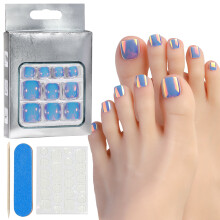 Faux ongles yeux de chat, couverture complète, pointes à -style5