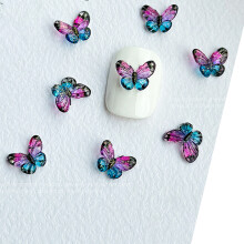 3D Nail Crystal Rhinestones,Flat Back Nail-Blue Purple Small