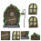 3 Sets Mini Fenster Tür Leuchtendes Deko Modell 11