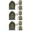 3 Sets Mini Fenster Tür Leuchtendes Deko Modell 9