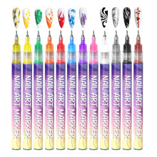 12 couleurs stylos d'art d'ongle stylos de polissage d'ongle