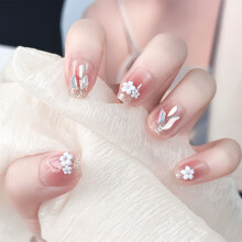 Quadratische Nagelpresse, Blumen-Strasssteine, künstlicher
