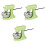 3Stk Mini Spielküche Mixer Modell Figurine Wohnaccessoire 4