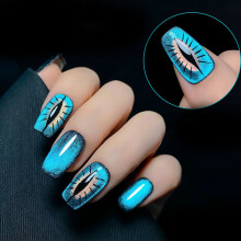 Fashionable 8ml Bottle of Nail Gel with Cat Eye Effect Art-F