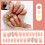 Full Cover Stick on Nails Heart False Nails Medium-C21A 15 1