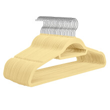 Cintres avec barre à nouer, polyvalents, surface en velours antidérapante, crochets pivotants à 360, design gain de place, cintres ultra-fins