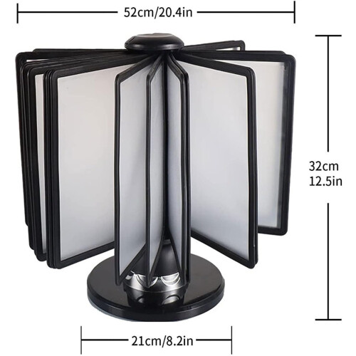 Robust desk reference organizer, 20 doublesided panels, letter size, rotating ert for posters 1