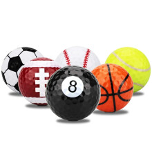 Set of 6 sports golf balls in football, basketball, baseball, billiards, football and tennis design/golf gift/gift for golfers/gift idea