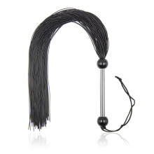 Whip Silicone Rubber Whip Riding Whip Riding Whip with Glass Handle SM Whip (Black)