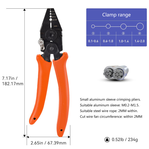 Convenient Wire Cutting Scissors Crimping Pliers Crimper Cutter 2