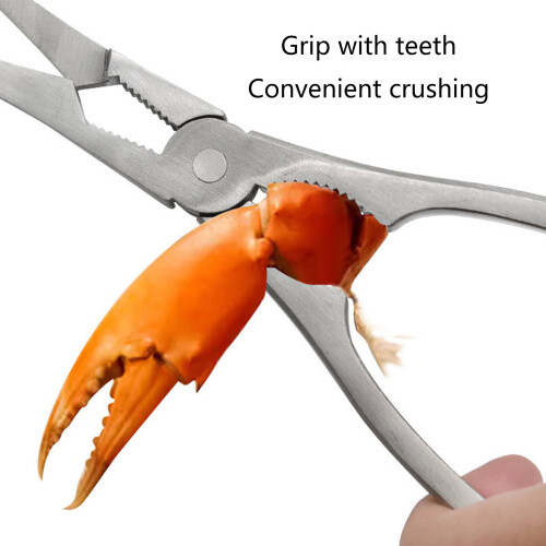 1PC Stainless Steel Seafood Tool Crabb Stripping Pincers Kitchen 1