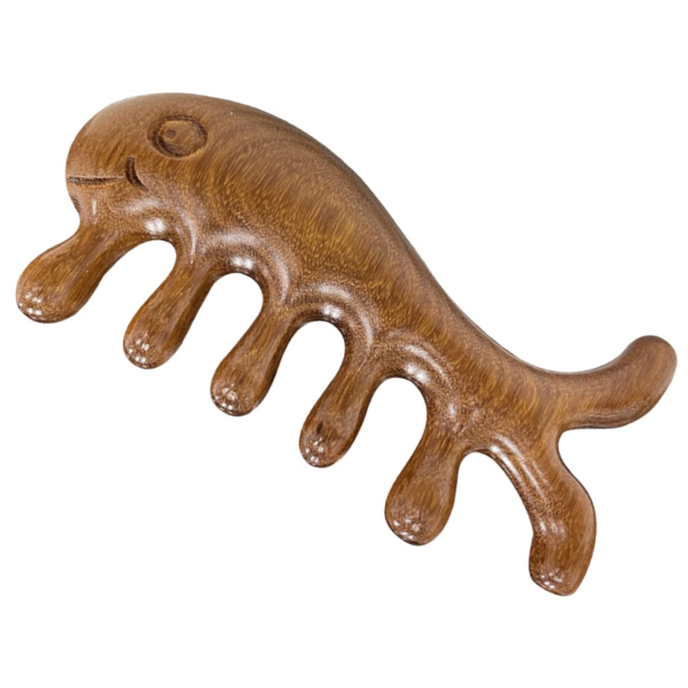 Unisex Widetooth Comb Made Of Quality Sandalwood For Gentle Scalp Massage, Suitable For Men, And Effortlessly Detangles Long And Curly Hair.