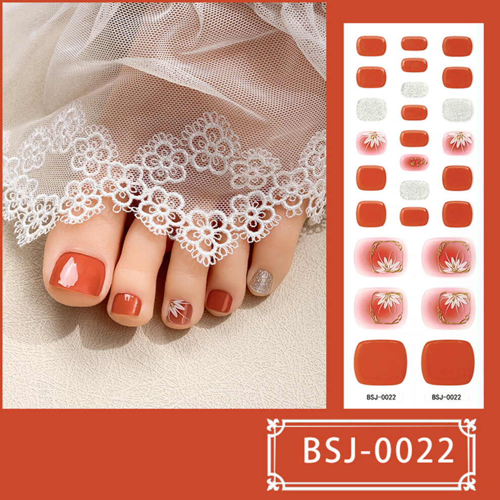 Toenail Self-Adhesive Nail Wraps Nail Gel Polish Strips-BSJ022